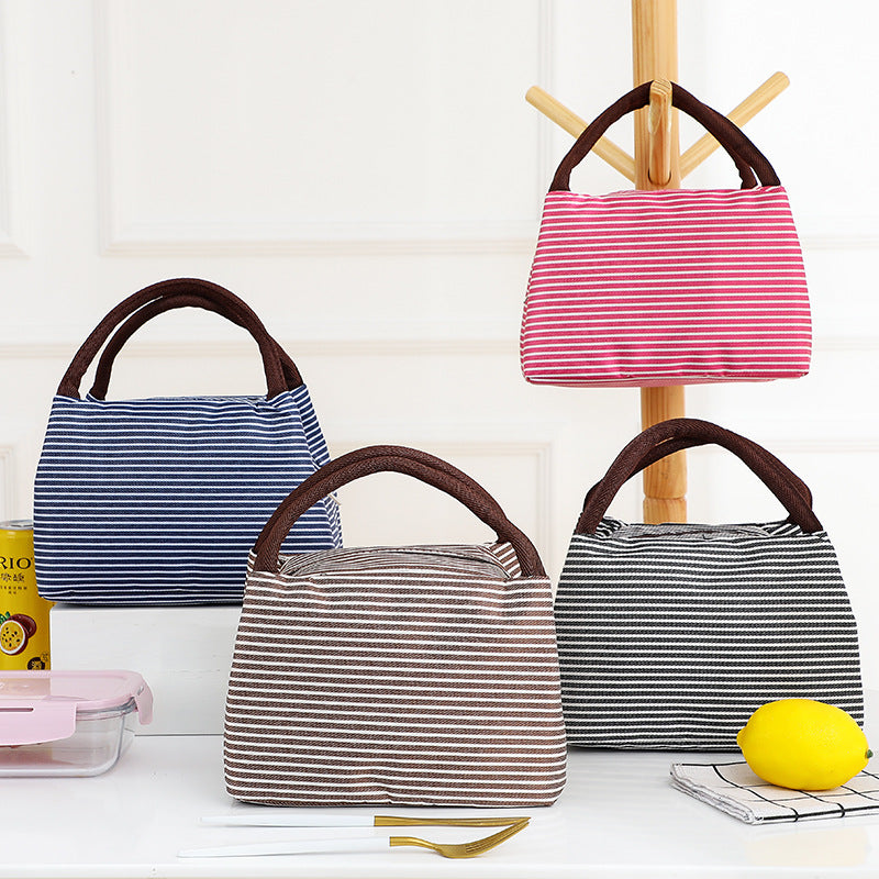 Insulated Lunch Bag with Stylish Stripes LoungeYard — product view 1