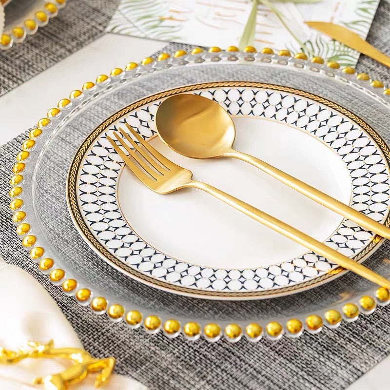 Luxurious metal napkin ring with Greek meander ornament — product view 5