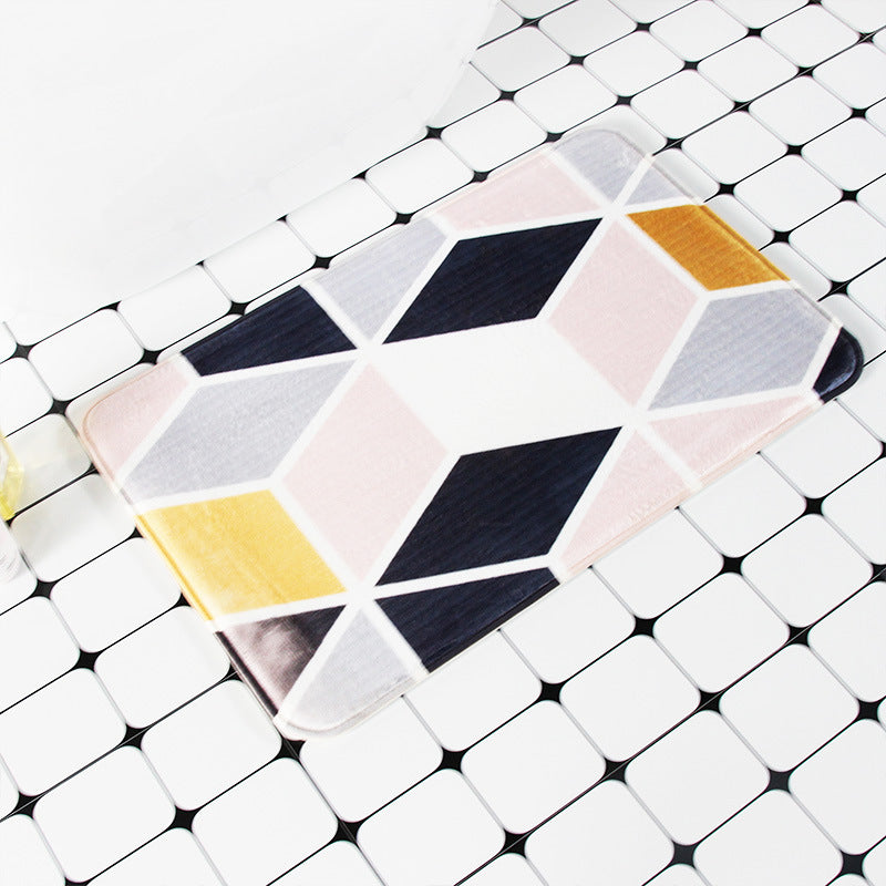 Contemporary Striped Bathroom Mat LoungeYard — product view 6