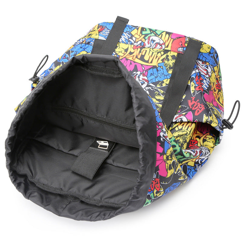 Stylish Leaf-Patterned Backpack LoungeYard — product view 4