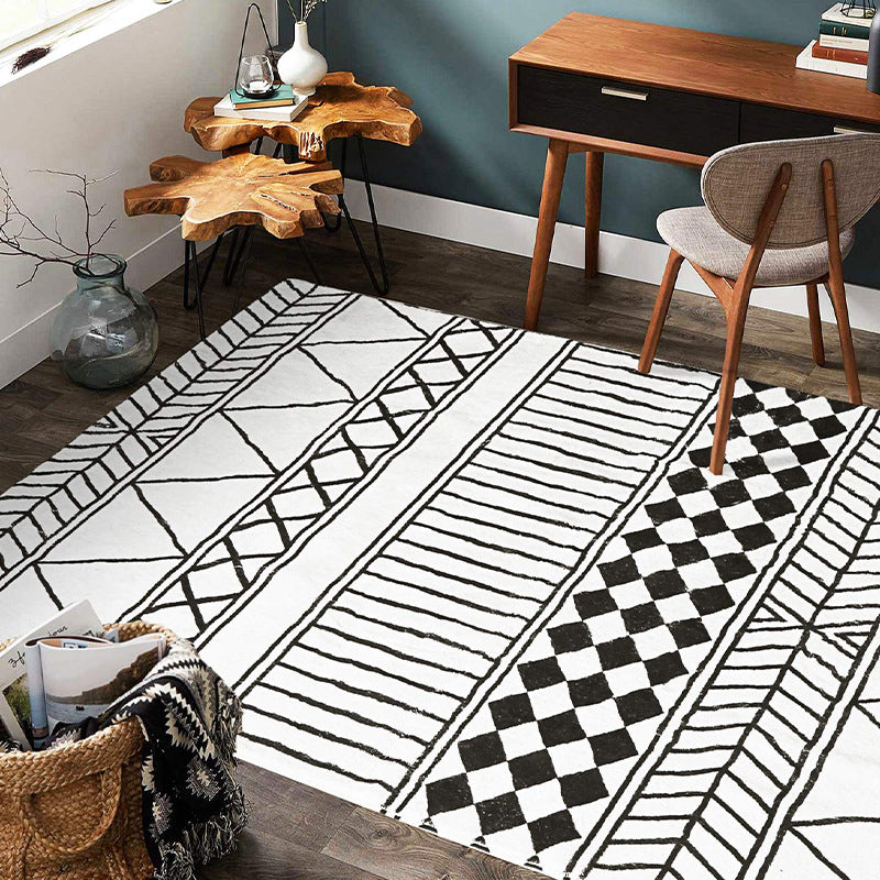 Modern Geometric Pattern Area Rug Bowlift — product view 6