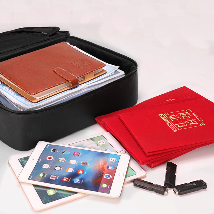 Travel document organizer with multiple passport slots card pockets tablet sleeve and zippered mesh compartments LoungeYard — product view 2