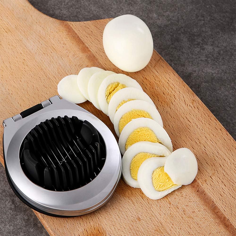 LoungeYard | Stainless Steel Egg Slicer – 3-in-1 Cutting Options for Effortless Preparation! — product view 4