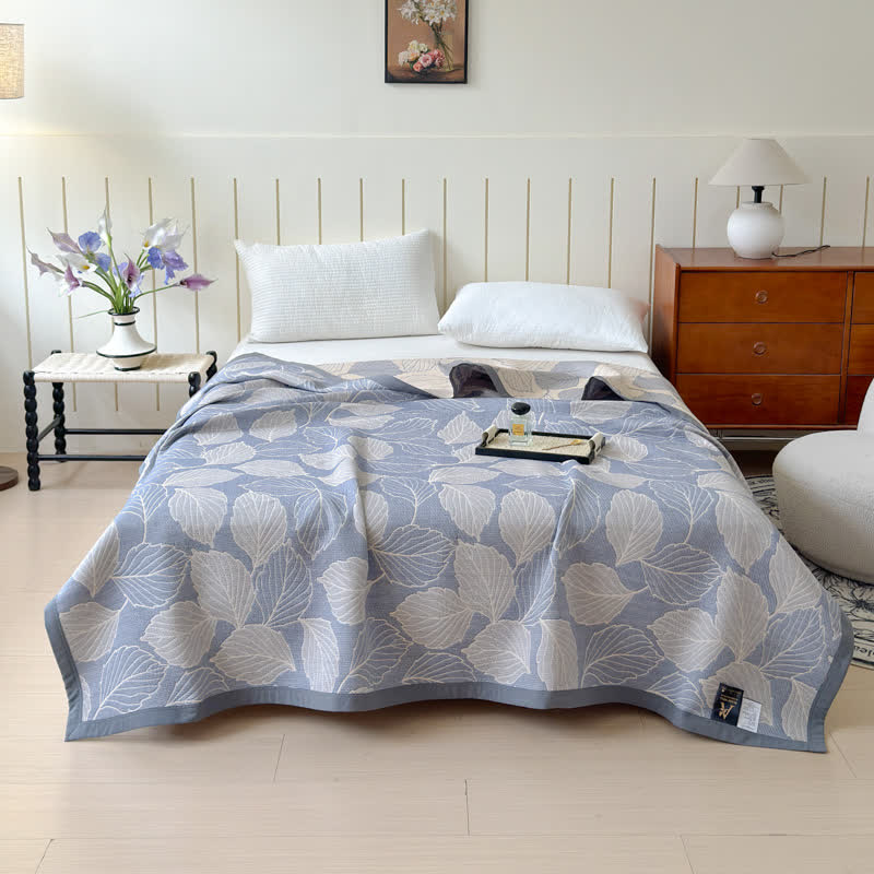 LoungeYard | Mulberry Leaf Cotton Triple Gauze Blanket — product view 3