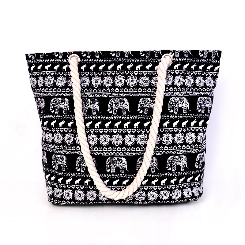 Large Tote Bag Made of Cotton LoungeYard — product view 1