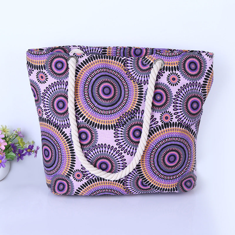 Xxl Tote bag with colorful mandala pattern LoungeYard — product view 1