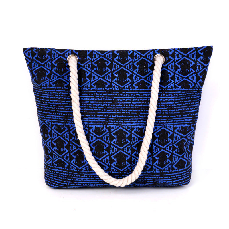 Spacious shopping bag with striking ethnic pattern LoungeYard — product view 2