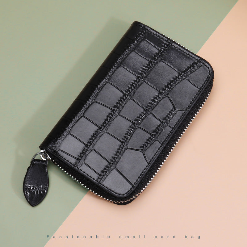 Premium Textured Leather Zip Wallet LoungeYard — product view 2