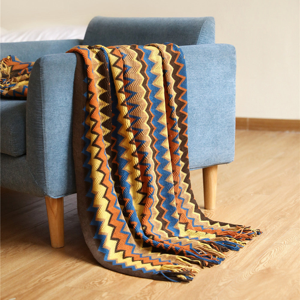 Ladies Zigzag Pattern Blanket LoungeYard — product view 5