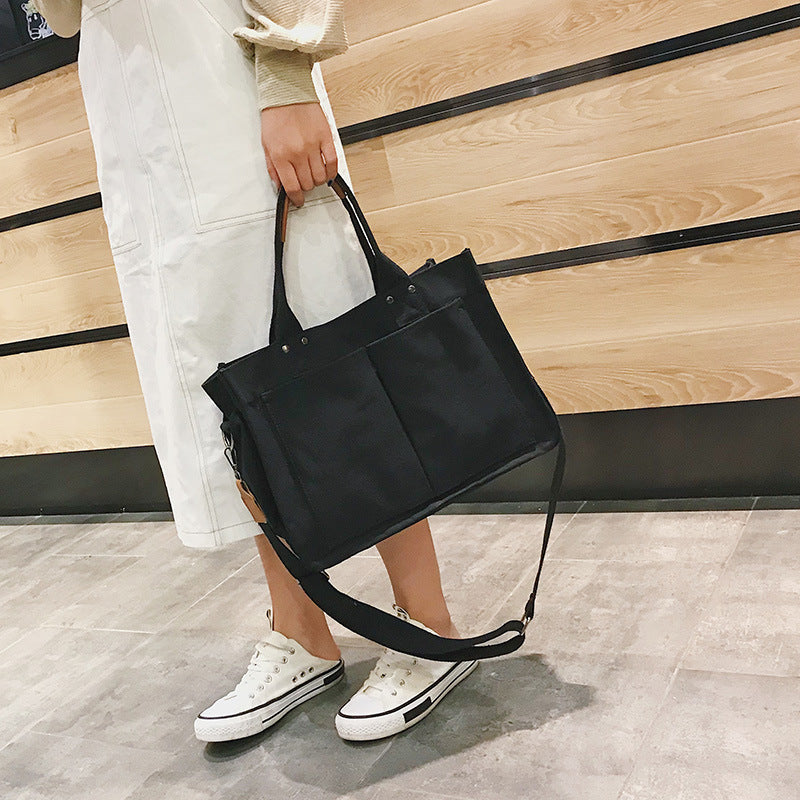 Multi-Pocket Canvas Tote Bag — product view 4