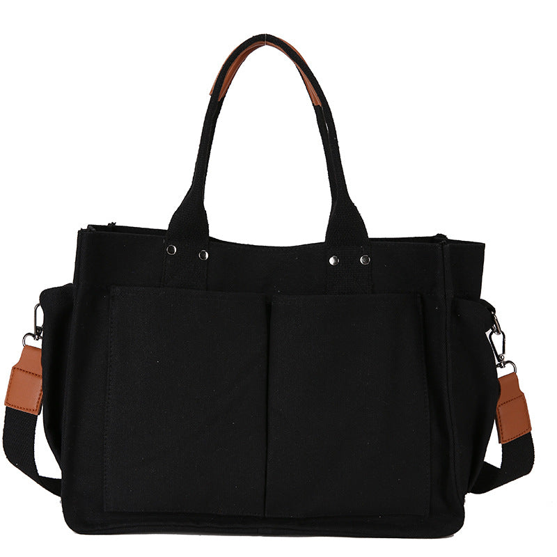 Multi-Pocket Canvas Tote Bag — product view 1