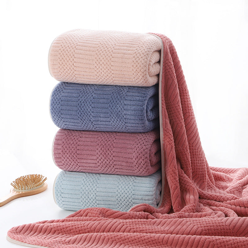 Ultra-Soft Microfiber Jacquard Bath Towel LoungeYard — product view 2
