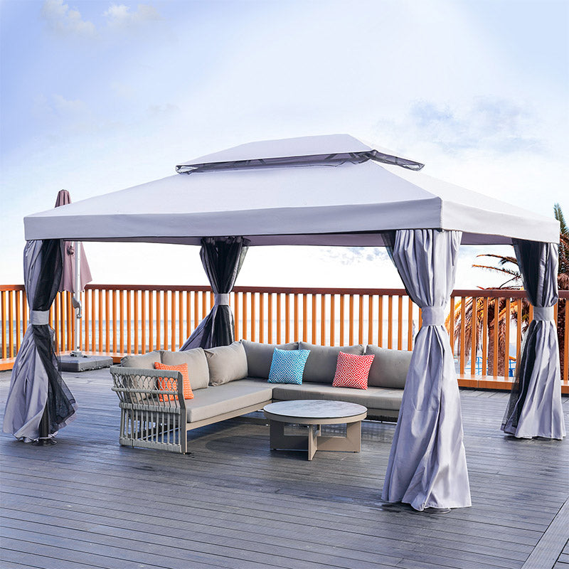 LOUNGE YARD 10 x 13 FT Outdoor Gazebo with Netting and Curtains — product view 1