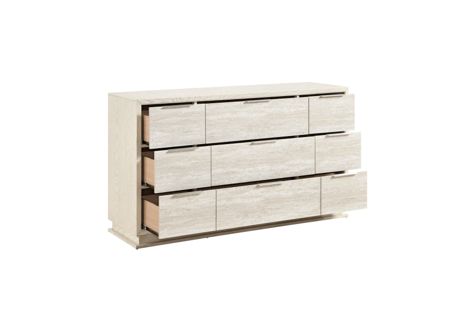 Noctis White and Light Grey Queen Bedroom Set with LED Accent Lighting – 2391-4PC — product view 5