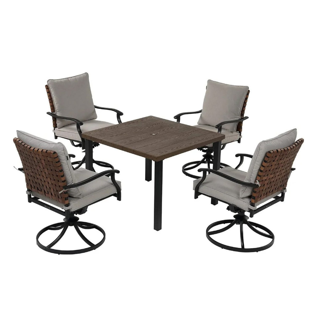 LOUNGE YARD Elmdale Steel KD Dining Table — product view 6