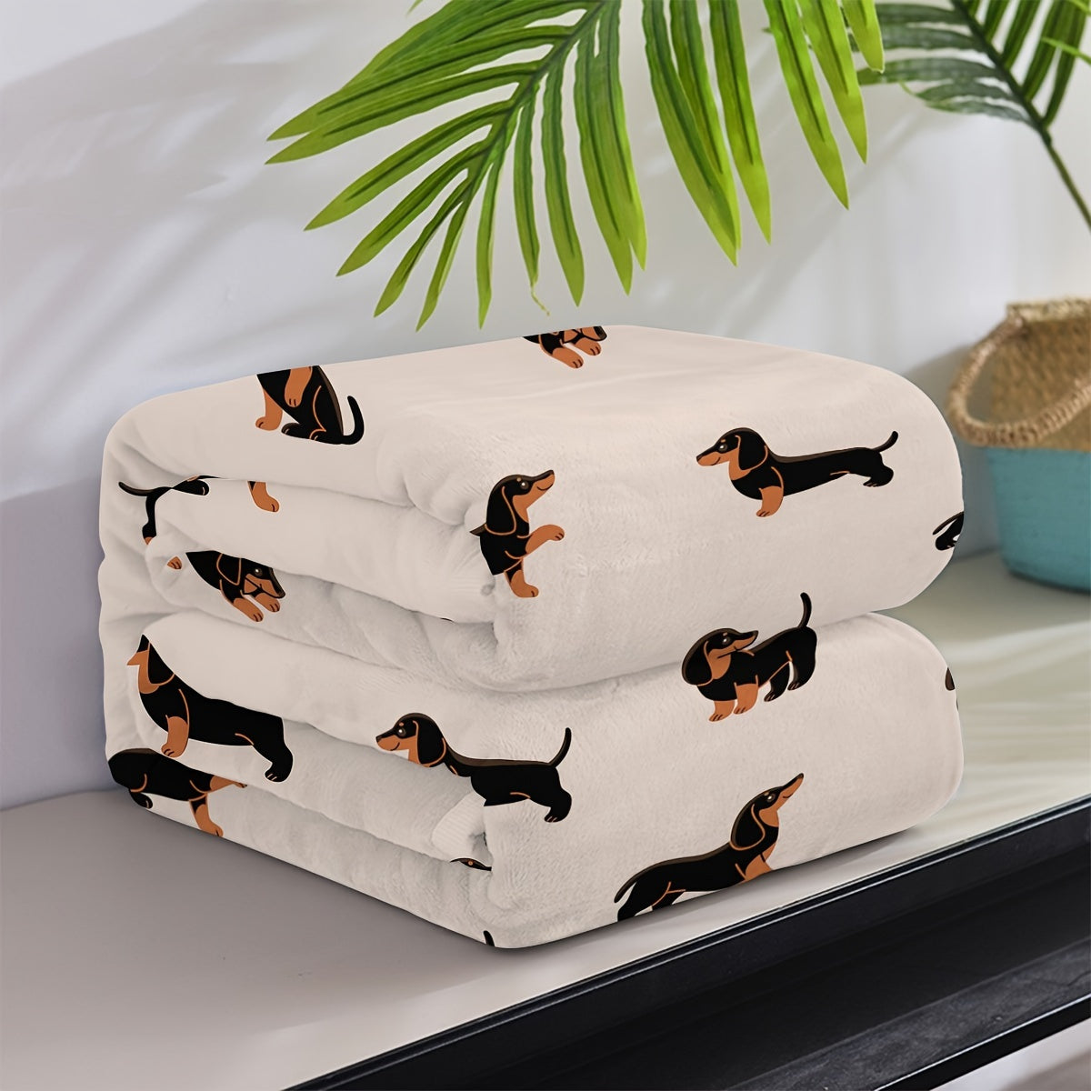 Dachshund Cozy - Soft Flannel Blanket for Pets LoungeYard — product view 1