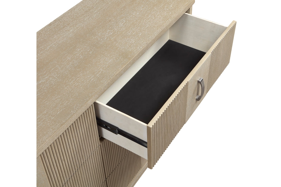 Ribbon Light Brown Oak Queen Bedroom Set with LED Accent Lighting – 2500-4PC — product view 6