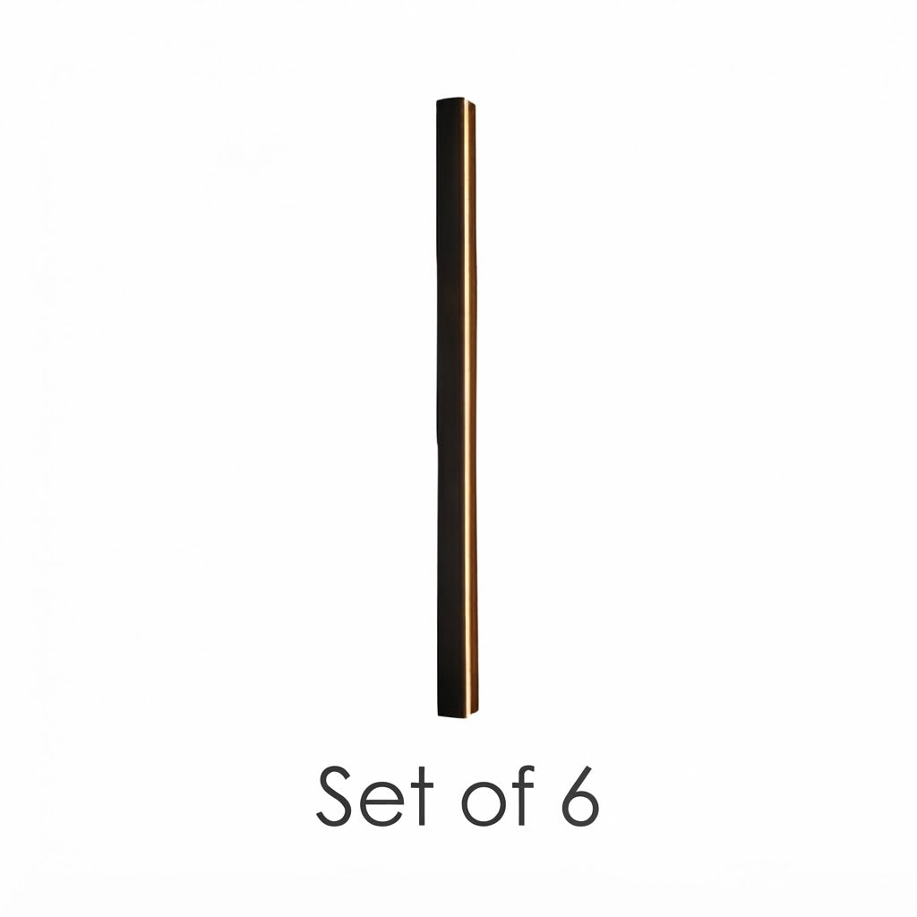 Linear Outdoor Wall Sconce Minimalist LED Black Aluminum Hardwired — 40 to 80 Inch Sets — product view 4