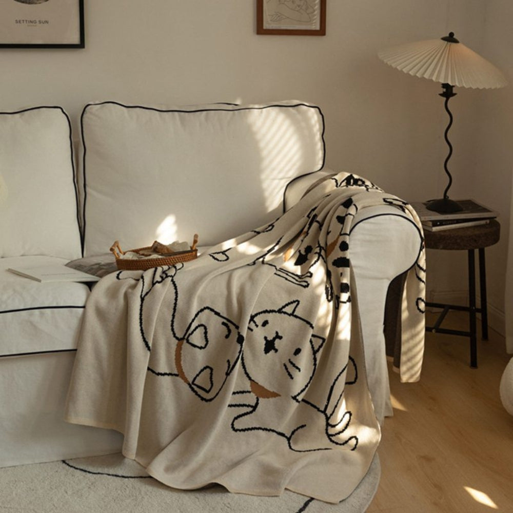 LoungeYard | Purrsoft Cotton Nap Blanket — product view 3