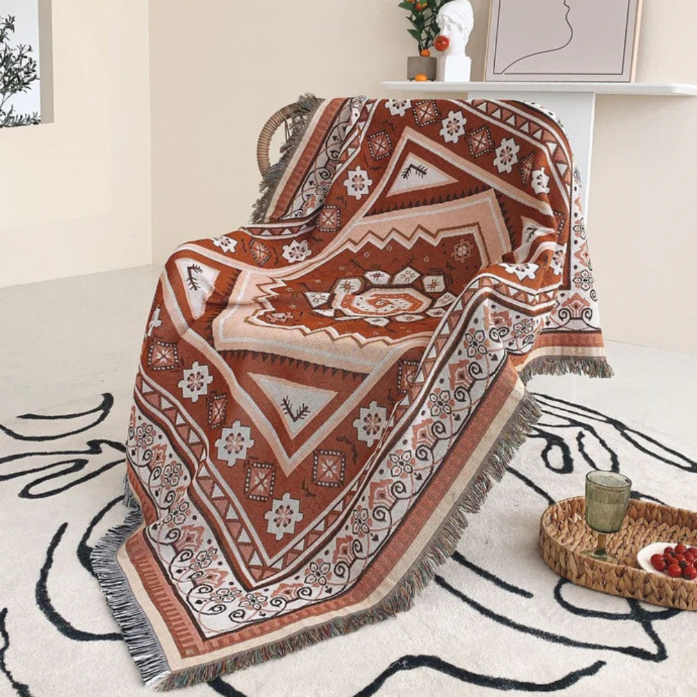 LoungeYard | Bohemian Desert Mirage Throw Blanket — product view 1