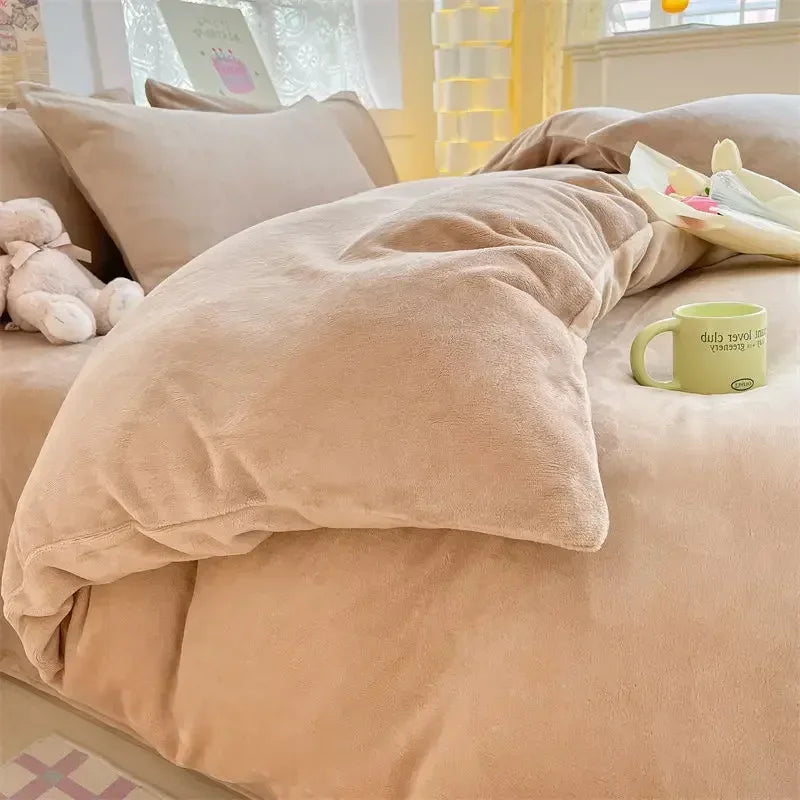LoungeYard | Verdict Flannel Fleece Duvet Cover - CozyCover — product view 3