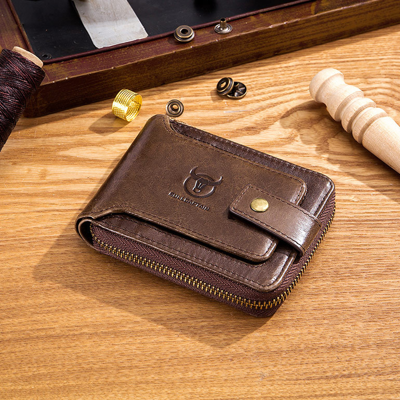 Multifunctional Anti-RFID Leather Wallet | LoungeYard — product view 1