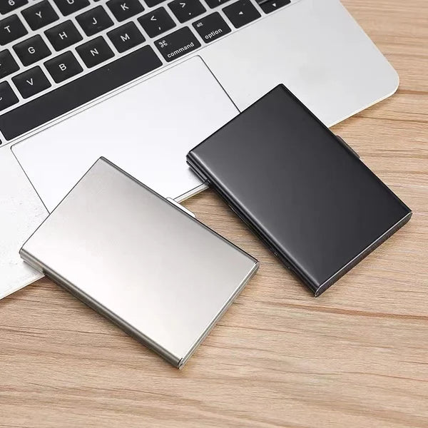 LoungeYard | Ultra-thin anti-theft brush anti-demagnetization metal card case — product view 1