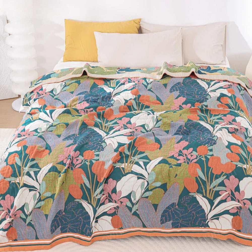 LoungeYard | Garden-Inspired Cotton Gauze Blanket — product view 1