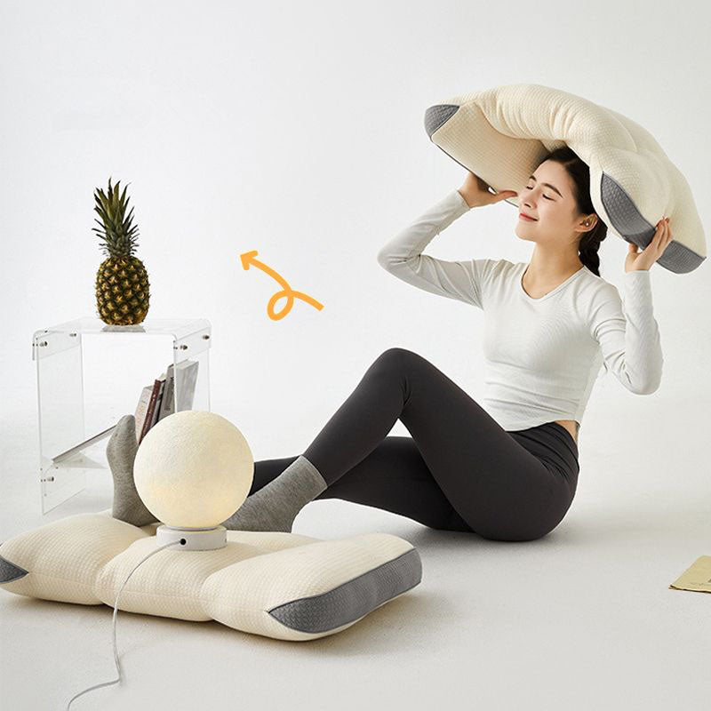 LoungeYard | Knitted Cotton Neck-support Sleeping Pillow — product view 2