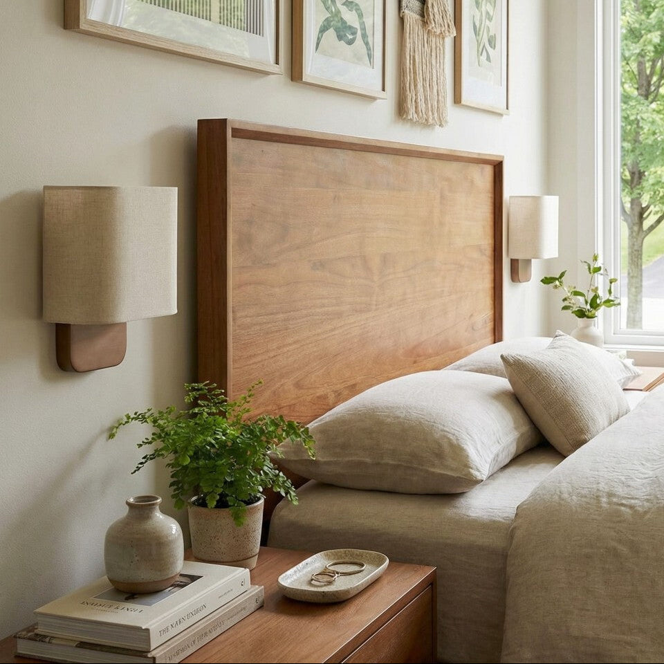 Nolvara Fabric Shade Wall Sconce, Push-Button Switch — product view 4
