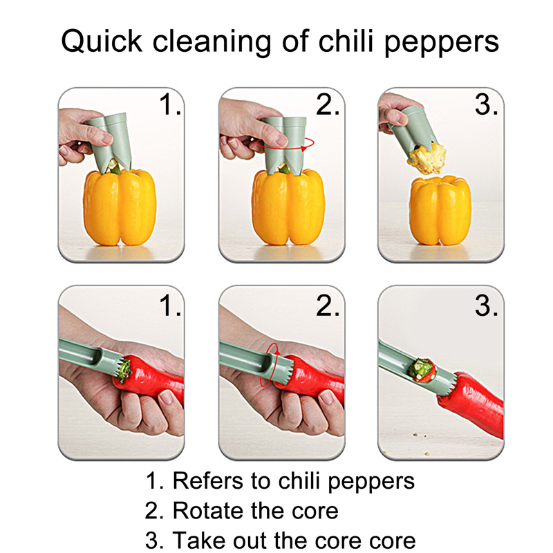 2-In-1 Fruit Pepper Corer | LoungeYard — product view 2