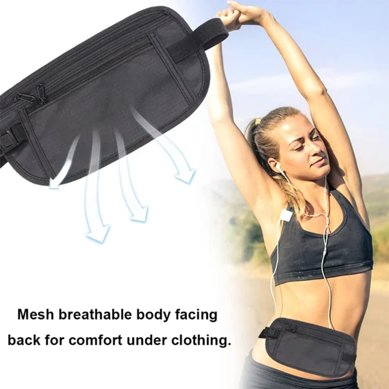 LoungeYard | Sport Hip Bag Adjustable with Zipper Pockets — product view 3