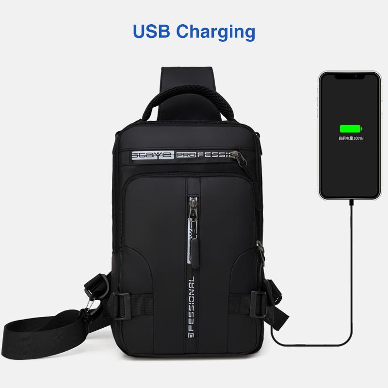LoungeYard | Multi-purpose chest pocket with charging port — product view 5
