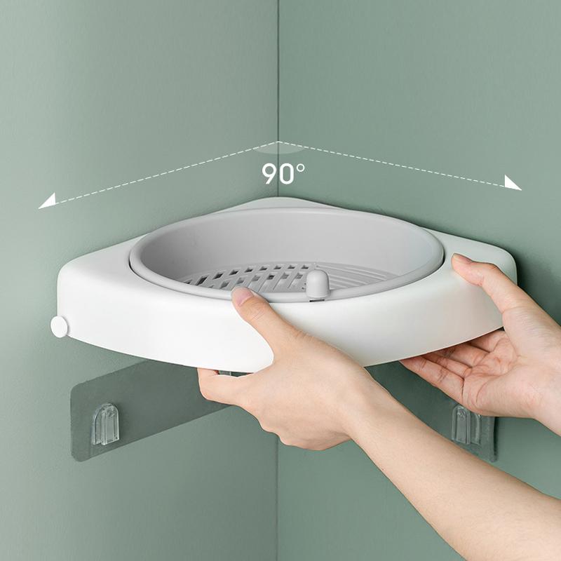 Waterproof Rotating Bathroom Corner Shelf — product view 3