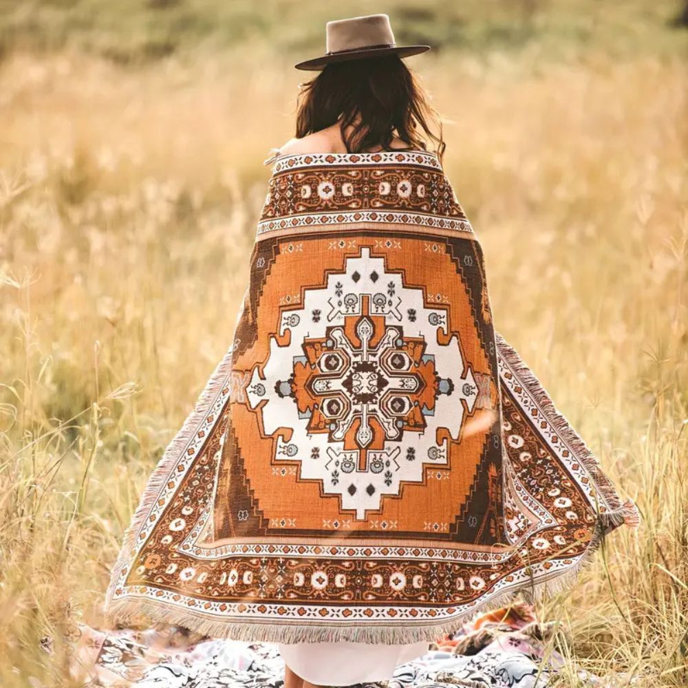 LoungeYard | Boho Chic Patterned Throw Blanket — product view 1