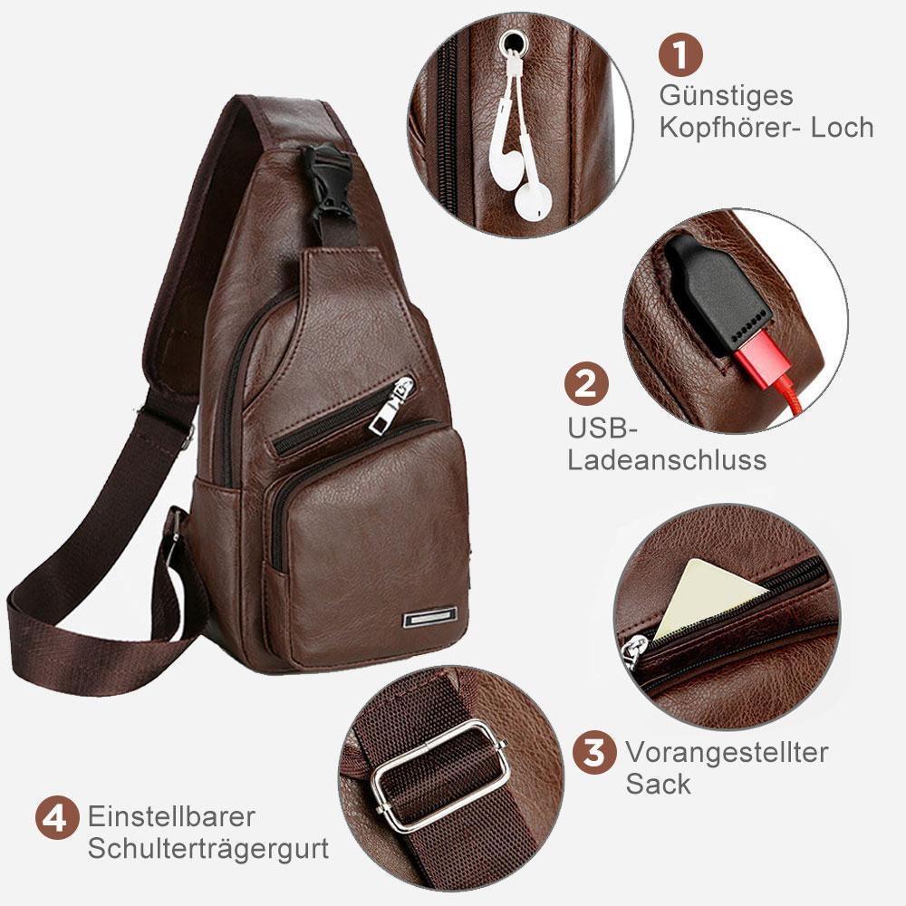 LoungeYard | Shoulder bag Crossbody bag for men with USB charging port — product view 6
