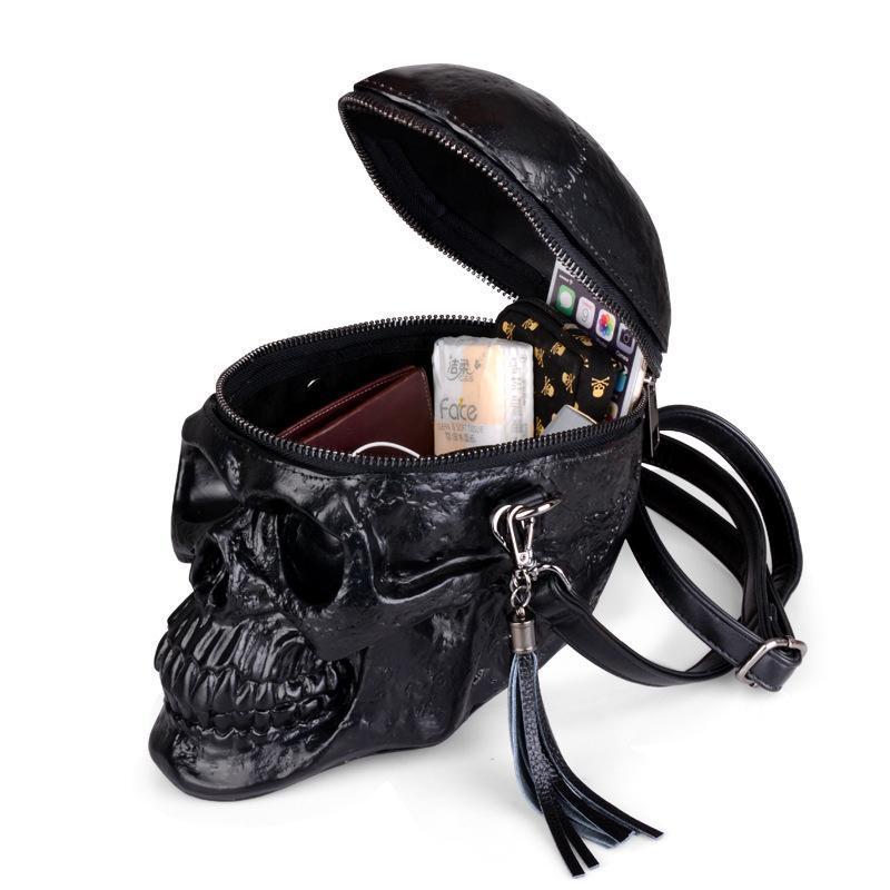 LoungeYard | Skeleton Head Black Skull Bag — product view 2