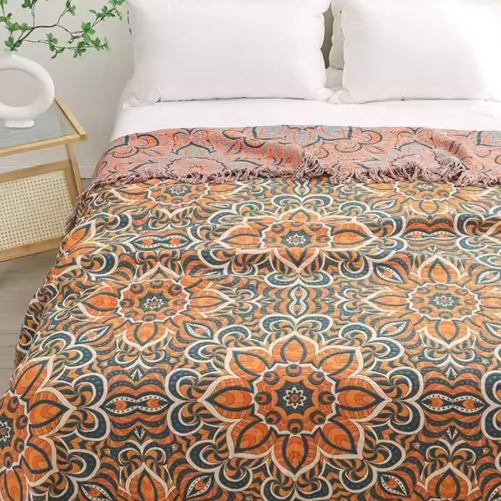 LoungeYard | Sienna Sun Cotton Blanket — product view 2