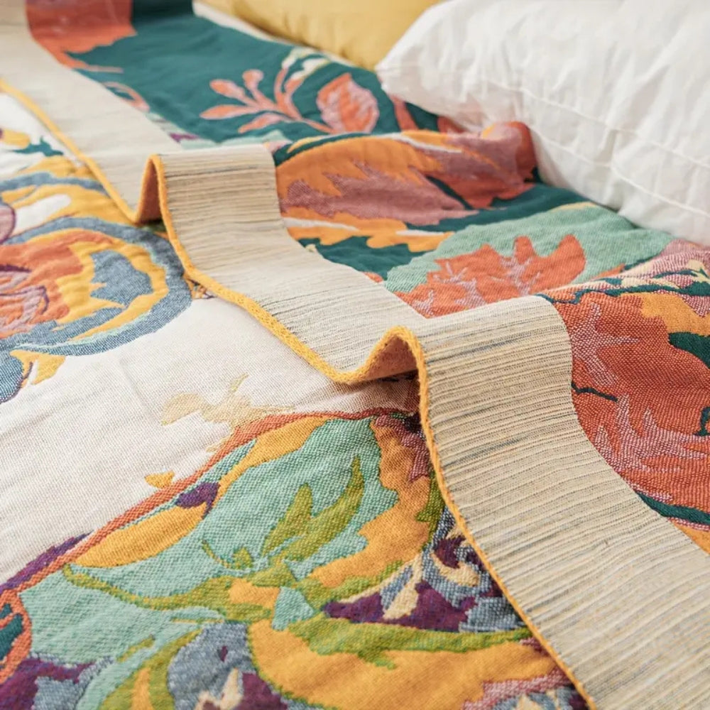 LoungeYard | Sienna Floral Bloom Cotton Blanket — product view 5