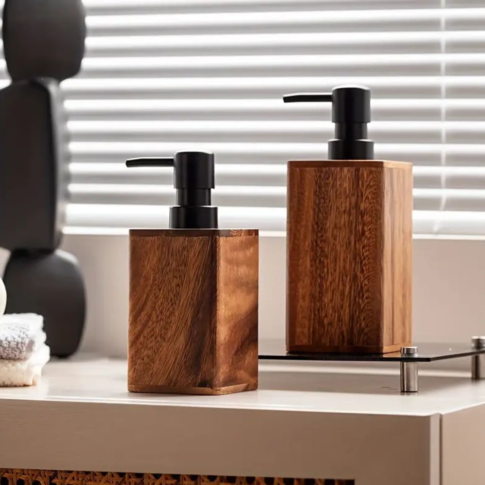 LoungeYard | Walnut Aura Lotion & Soap Dispenser — product view 3