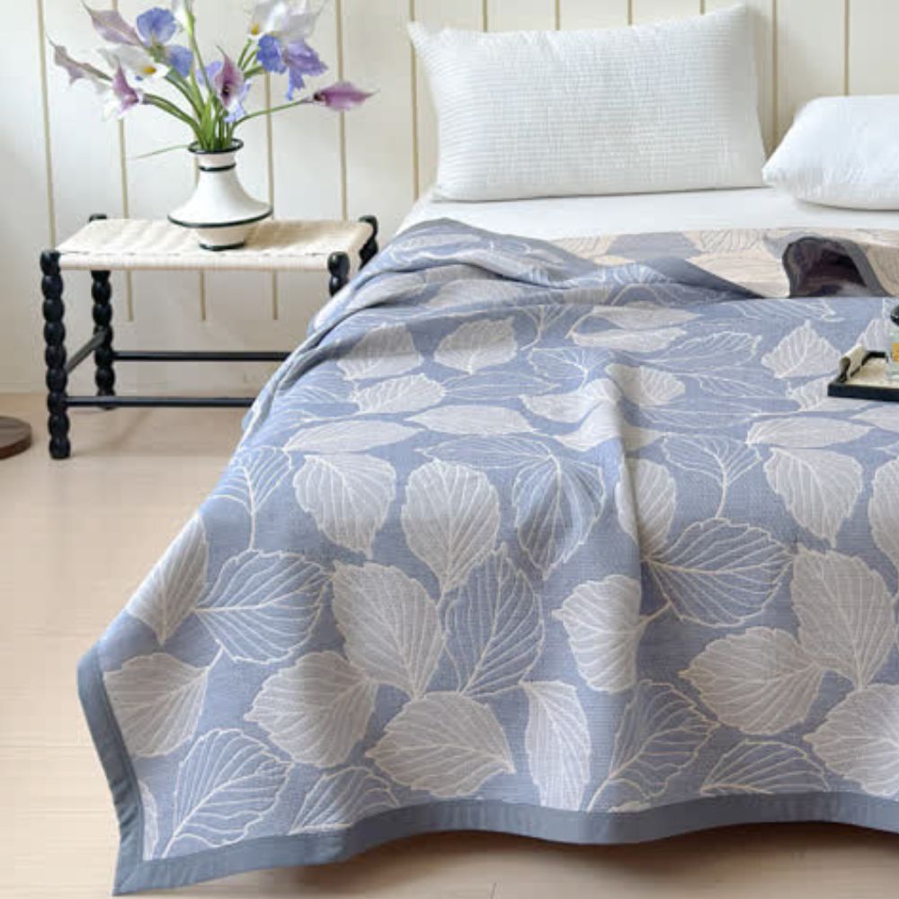LoungeYard | Mulberry Leaf Cotton Triple Gauze Blanket — product view 2