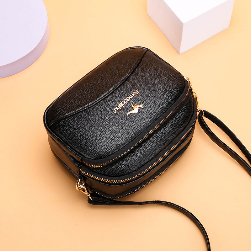 LoungeYard | Soft Leather Multi-Pocket Shoulder Bag — product view 6