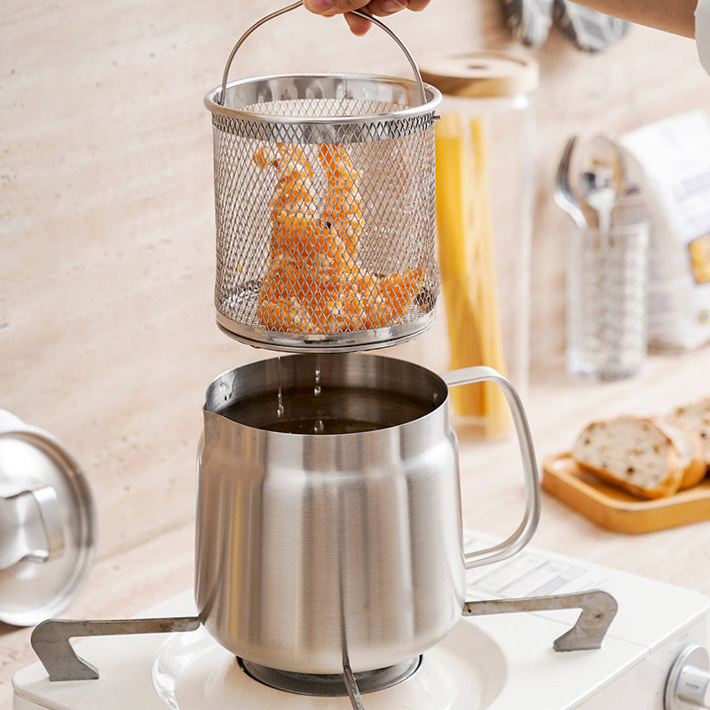 2-in-1 Stainless Steel Multifunctional Oil Strainer Pot | LoungeYard — product view 1