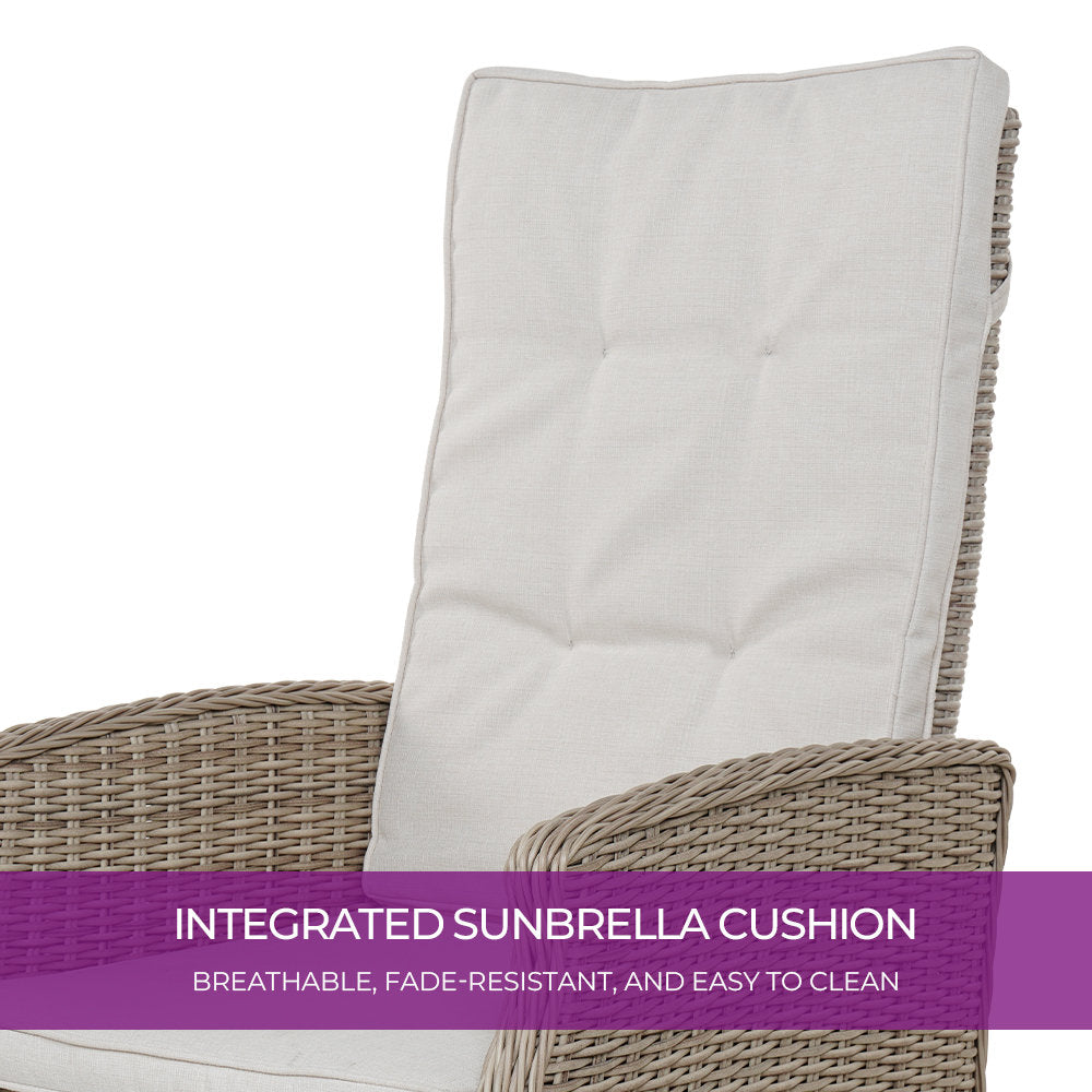 LOUNGE YARD Ryott Outdoor Recliner Chair with Sunbrella Cushion (Set of 2) — product view 6