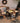 Lounge Yard 5-Piece Outdoor Dining Table Set with Fire Pit, 4 Outdoor Spring Dining Chairs