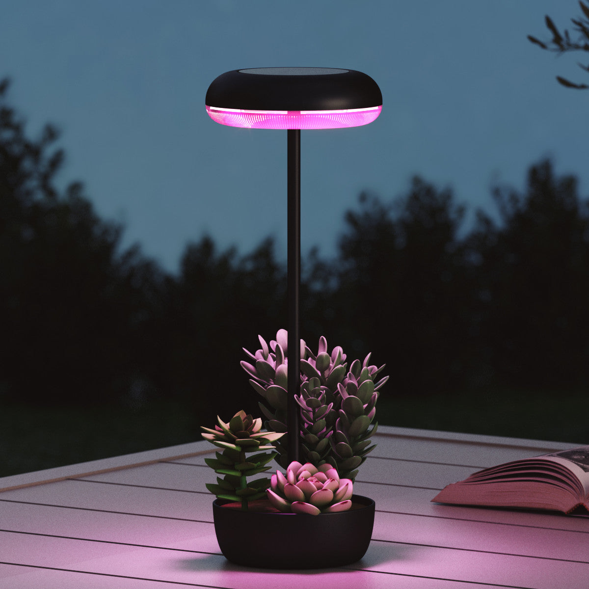 LOUNGE YARD Outdoor Table Lamp Solar Table Lamp with USB-Type C — product view 3