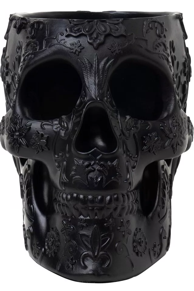 LoungeYard | Black Skull Makeup Brush Holder — product view 4