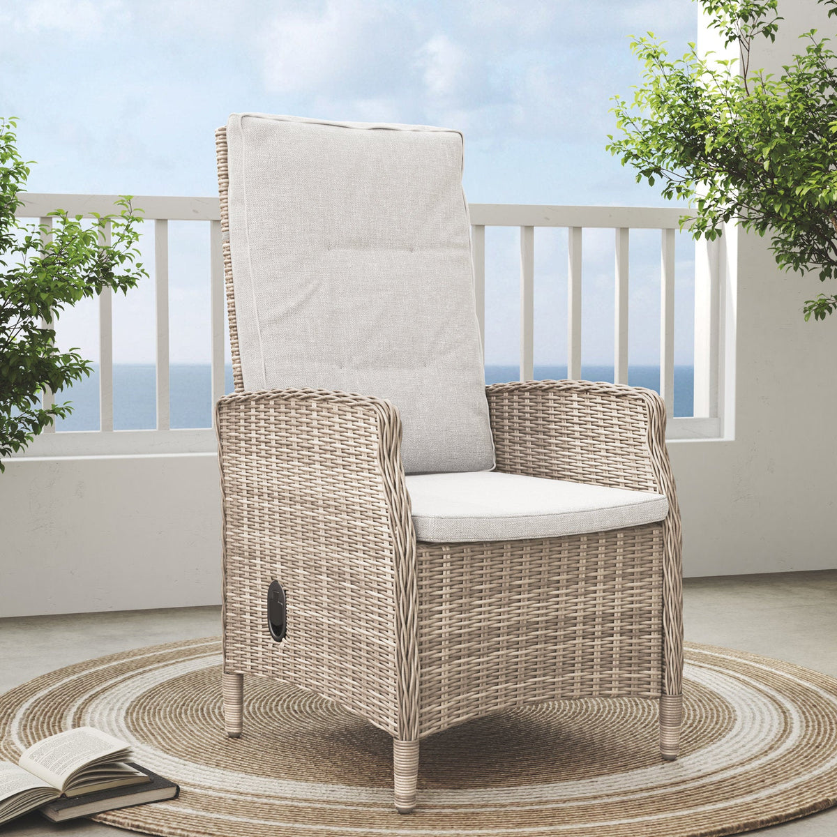 LOUNGE YARD Ryott Outdoor Recliner Chair with Sunbrella Cushion (Set of 2) — product view 4