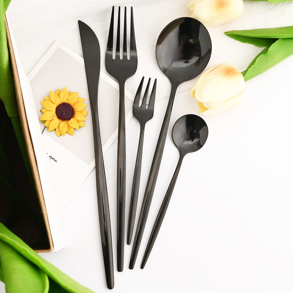 30Pcs Dinnerware Set Flatware Cutlery Set Stainless Steel Tableware | LoungeYard — product view 5