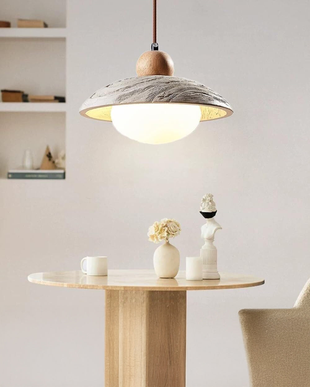WOMO Dome Cement Pendant Light - WM3101 — product view 3